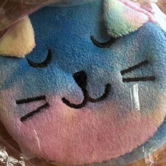 Tie-dye plush cat coin pouches NWT - Picture 7 of 7